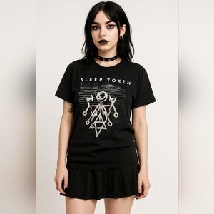 Sleep Token Black Sigil Graphic Band Tee XL Witchcore Occult Indie Sleaze Grunge